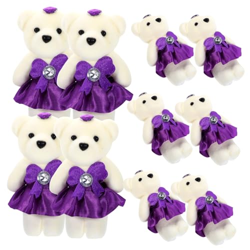 TOYANDONA 10 Stück Bärenpuppe Kuscheltiere Dekoration Niedliches Kuscheltier Bär Kuscheltier Weicher Kuschelbär Kuschelpuppe Bär Kuschelpuppe Kleiner Bär Plüsch von TOYANDONA