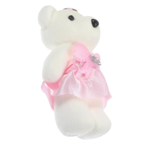 TOYANDONA 10 Stück Bärenverzierung Puppenaugen Dekoration Spielzeuge Kleiner Bär Stofftier Zuhause Bärenpuppe Entzückender Stoffbär Plüsch Gefüllte Bärenpuppe Bequemer Kuschelbär Rosa Schaum von TOYANDONA