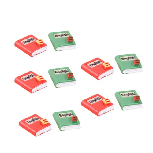 TOYANDONA 10 Stück Englisches Minibuch Mini-Hausbibliothek Mini-Resinbuch Englische Harzverzierung TOYANDONA 10 Stück Englisches Minibuch Mini-Hausbibliothek Mini-Resinbuch Englische Harzverzierung von TOYANDONA