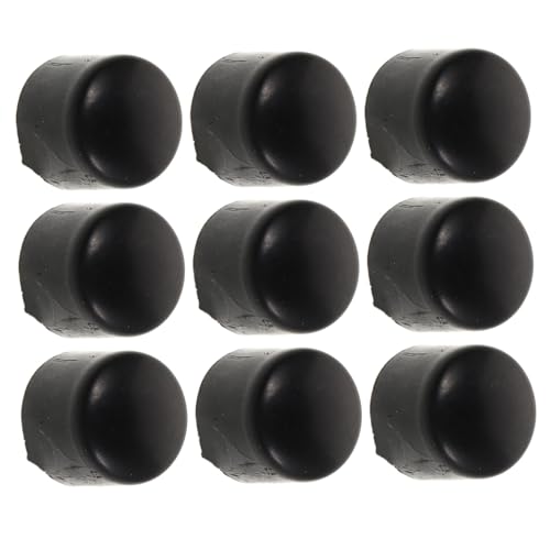 TOYANDONA 10 Stück Fußballmaschinenkappe Kicker-Endkappen Tischfussball Kickerstangenstecker Spiel tischfußball tischfusball Sicherheitsendkappen Abdeckungen für Kickerstangen Plastik Black von TOYANDONA