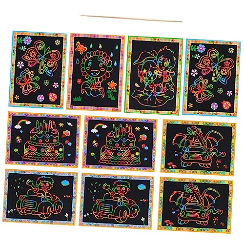 TOYANDONA 10 Stück Graffiti -Puzzlespielzeug kratzpapier DIY Karten zum Kratzen Feiertags-Rubbellose Kratzpapier für Schmierpapier TOYANDONA 10 Stück Graffiti -Puzzlespielzeug kratzpapier DIY Karten zum Kratzen Feiertags-Rubbellose Kratzpapier für Schmierpapier von TOYANDONA