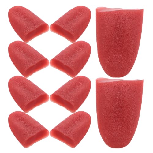 TOYANDONA 10 Stück Gruselspielzeug Zungenzubehör Zungenspielzeug Trickartikel Streichzunge Schreckliche Zungenstütze Realistische Zunge Makabre Zunge Stofftiere TPR Pink von TOYANDONA