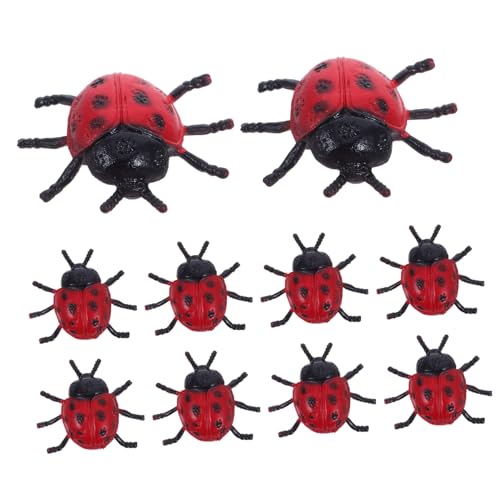 TOYANDONA 10 Stück Heimverschönerung Landschaftsdekoration Mini-Gartenfiguren kleine Tierfiguren Miniatur-Ornamente für den Garten winzige Marienkäferstatuen Miniatur -Dinge süße Minidinger von TOYANDONA