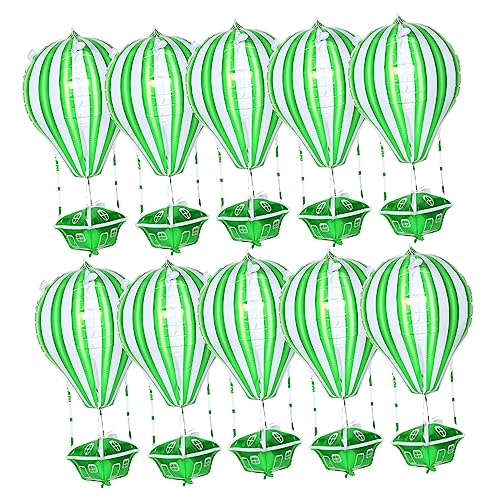 TOYANDONA 10 Stück Heißluftballon Gänseblümchen Metallisch Blau Für Größer Geburtstag Und Gemeinschaft Partydekor Dekorationen Party-dekorationsballons Aluminiumfolie Green von TOYANDONA