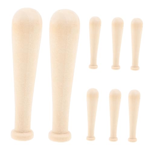 TOYANDONA Mini-baseballschläger-Set Aus Holz Baseballschläger-malset Unlackierte Baseballschläger Bastelset Für Jungen Und Mädchen Erwachsene Partys von TOYANDONA