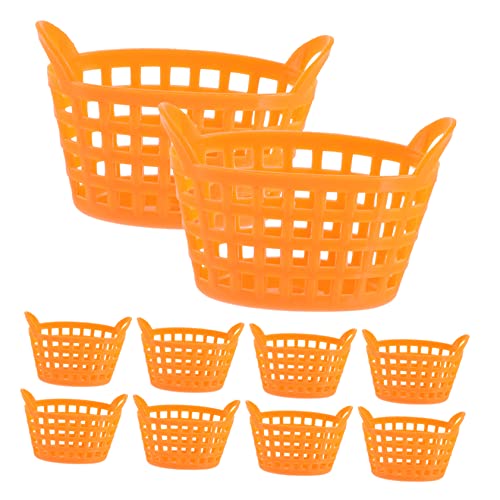 TOYANDONA 10 Stück Mini Einkaufskorb Teiliges Kunststoff für Kreative Rollenspiele Dekorative Mini Körbe für Kinderzimmer Junge und Dekorationen von TOYANDONA