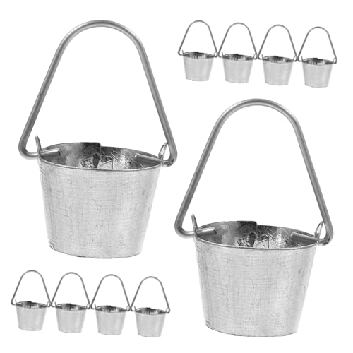 TOYANDONA 10 Stück Mini Metall Eimer mit Griffen Miniatur Wasser Eimer für Puppenhaus Garten Dekoration Kleine Metall Blumentöpfe für Mini Gartenlandschaften und Mikro-dekor TOYANDONA 10 Stück Mini Metall Eimer mit Griffen Miniatur Wasser Eimer für Puppenhaus Garten Dekoration Kleine Metall Blumentöpfe für Mini Gartenlandschaften und Mikro-dekor von TOYANDONA