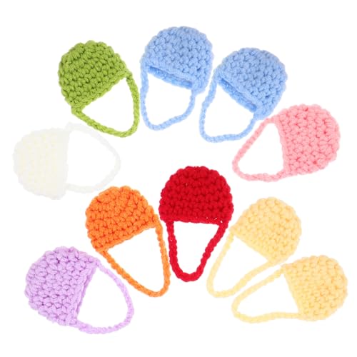 TOYANDONA 10 Stück Mini -Strick -Tasche Häkelprojekttasche Stricktasche Miniaturen Puppenhauszubehör Mini-Taschen mit Kordelzug Mini-Puppenhauszubehör Mini-Puppenhaus-Zubehör Garn von TOYANDONA