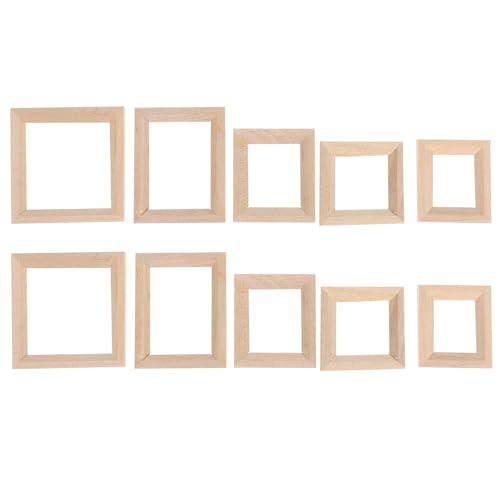 TOYANDONA 10 Stück Miniatur-bilderrahmen: Puppenhaus-bilderrahmen aus Holz, Künstliche Mini-Haus-Dekoration für Kinder, Puppenhaus, DIY-wandkunst, Malerei, Spielzeug, Feengärten, Ornament TOYANDONA 10 Stück Miniatur-bilderrahmen: Puppenhaus-bilderrahmen aus Holz, Künstliche Mini-Haus-Dekoration für Kinder, Puppenhaus, DIY-wandkunst, Malerei, Spielzeug, Feengärten, Ornament von TOYANDONA
