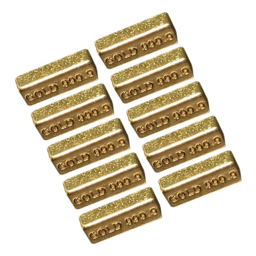 TOYANDONA 10stücke Miniatur Puppenhaus Zubehör Goldene Ziegel Modelle Für DIY Miniaturhäuser Detailreiche Dekoration Für Puppenhaus-layouts Und Kreative Spielszene von TOYANDONA