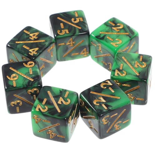 TOYANDONA 10 Stück Plus- und Minuswürfel Mathe-Lehrwürfel Mathematikzeichenwürfel Spielwürfel Lernen brettspiel stichspiel Würfelspielzeug für Lernspielzeug für Acryl von TOYANDONA