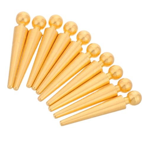 TOYANDONA 10 Stück Punktestifte für das Spiel Krippenbrettklammern Zubehör für Brettspiele Cribbage-Heringe Krippenklammern aus Metall Krippenzubehör Krippenklammern einzigartig Eisen Golden von TOYANDONA
