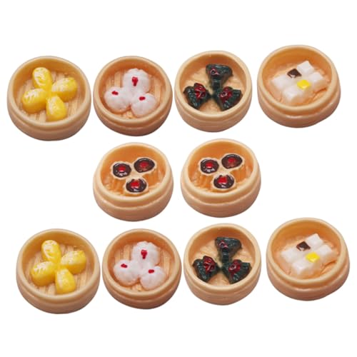TOYANDONA 10stücke Miniatur-Dessert Modelle Realistische Dampfnudeln Und Snacks Für Puppenhaus Spielzeug Und Dekoration Für Fotos Und Kreative Szenen von TOYANDONA