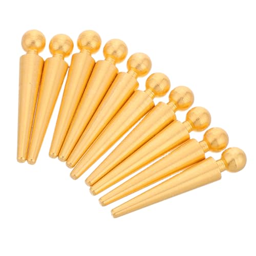 TOYANDONA 10 Stück Spielpunktestifte Cribbage Brettstifte Cribbage Stifte Lustige Cribbage Pin Spielstifte Metall Cribbage Brettstifte Brettspiel Zubehör Cribbage Zubehör Eisen Golden von TOYANDONA