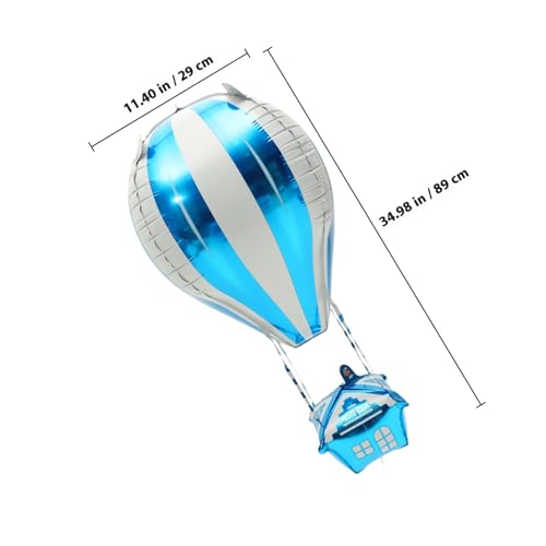 TOYANDONA 10 Stück Teiliges Aluminium Folienballons in Heißluftballon-form Leichte Langlebige Partydeko für Kindergeburtstag Festliche Kinderparty-dekoration Stilvolle Ballons in Blau von TOYANDONA