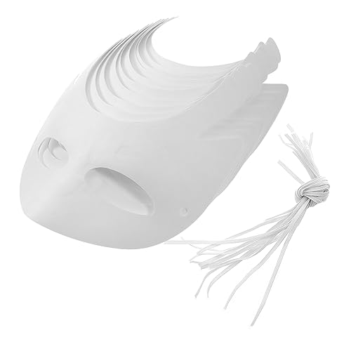 TOYANDONA 10 Stück Teiliges DIY Blanko Papiermasken aus Umweltfreundlichem Papierbrei Bemalbare Weiße Masken für Halloween Karneval Festival Cosplay Party Kreative Gesichtsdekoration für von TOYANDONA