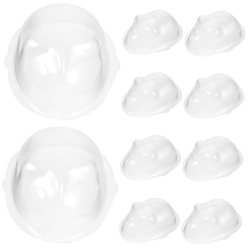 TOYANDONA 10 Stück Teiliges DIY Puppen Gesichtsschutz Transparente Dicke PVC Masken Kreative Plastikgesichtsmasken für Kleine Puppen und Plüschtiere Langlebig und Handgefertigt für von TOYANDONA