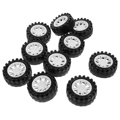 TOYANDONA 10 Stück Teiliges DIY Spielzeugauto Reifen Kunststoff Räder für Modellbau Leicht Montierbar Robust und Vielseitig für Kleine Autos Lkws und Offroad Modelle Geeignet TOYANDONA 10 Stück Teiliges DIY Spielzeugauto Reifen Kunststoff Räder für Modellbau Leicht Montierbar Robust und Vielseitig für Kleine Autos Lkws und Offroad Modelle Geeignet von TOYANDONA