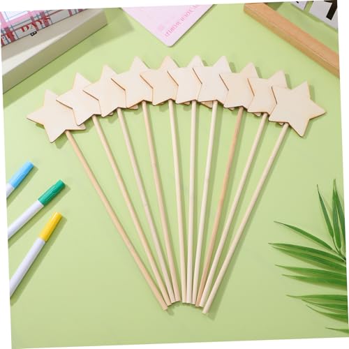 TOYANDONA 10 Stück Teiliges DIY Unbemalte Stern Zauberstäbe für Basteln Glatte Kanten Vielseitig für Partydeko Fotorequisiten und Kreative Handwerksprojekte von TOYANDONA