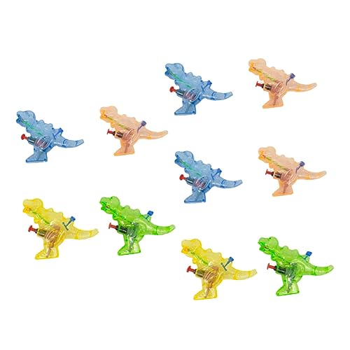 TOYANDONA 10 Stück Teiliges Dinosaurier Wasserpistolen Transparent mit Trillerfunktion Spritzendes Wasserspielzeug für Interaktives Outdoor für Poolparty Zufällige Farben Zufällige Farbe von TOYANDONA