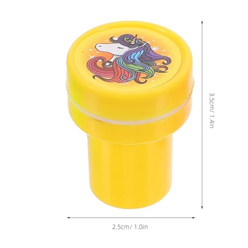 TOYANDONA 10 Stück Teiliges Einhorn Stempelset Kinderstempel Einhorn Motiv DIY Kreativset Scrapbooking Geschenk für Mädchen Party Mitgebsel Unterricht Belohnung von TOYANDONA