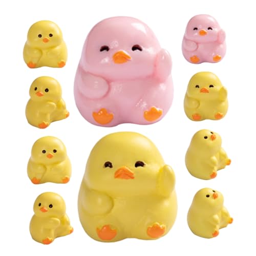 TOYANDONA 10 Stück Teiliges Enten Figuren Harz Süße Deko für Miniaturgärten und Bonsai Wiederverwendbar Leicht zu Reinigen für Kreative von TOYANDONA