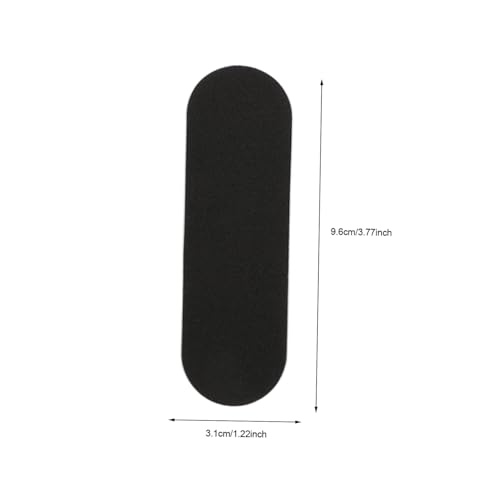 TOYANDONA 10 Stück Teiliges Finger Skateboard Schaumstoff Anti rutsch Sticker Flexible Selbstklebende Mini Skateboard Aufkleber rutschfeste Fingerboard Pads für Fingerspielzeug Schwarz von TOYANDONA