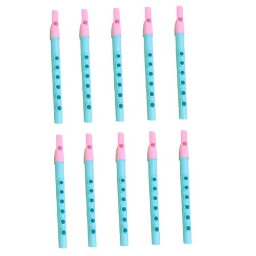 TOYANDONA 10 Stück Teiliges Flötenset Klarinette aus Kunststoff Leichtes Anfänger Musikinstrument Handliches Design Zufällige Farben für Kinderhandkoordination und Übung Zufällige Farbe von TOYANDONA