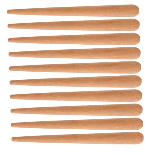 TOYANDONA 10 Stück Teiliges Holz Rhythmusstäbe für Musikinstrumente zur Frühen Entwicklung Sicher Leicht für Musikunterricht und Interaktive Lernspiele von TOYANDONA