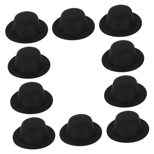 TOYANDONA 10 Stück Teiliges Kleine Filz Hüte für Puppen Verschleißfestes Stoffmaterial Mini Top Hüte für DIY Dekoration Geeignet für Schneemann Clown und Cosplay Puppen Langlebig und Leicht von TOYANDONA