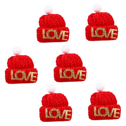 TOYANDONA 10 Stück Teiliges Kleine Gestrickte Weihnachts Fingerhüte für Weiche DIY Fingerpuppen Festliche Mützen Deko für Interaktives und Kreative von TOYANDONA