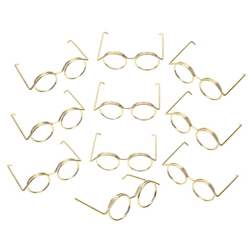 TOYANDONA 10 Stück Teiliges Metall Mini Brillen für Puppen Runde Rahmen ohne Gläser DIY Bastelzubehör Puppenbrillen Requisiten für Puppenliebhaber und Fotografie TOYANDONA 10 Stück Teiliges Metall Mini Brillen für Puppen Runde Rahmen ohne Gläser DIY Bastelzubehör Puppenbrillen Requisiten für Puppenliebhaber und Fotografie von TOYANDONA