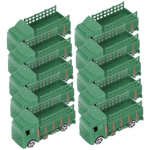 TOYANDONA 10 Stück Teiliges Militärfahrzeug Modellset Kleine Transportable LKW Spielzeugautos Grün Detailgetreues Dekor für Sandkasten Landschaft und Soldaten Szenen TOYANDONA 10 Stück Teiliges Militärfahrzeug Modellset Kleine Transportable LKW Spielzeugautos Grün Detailgetreues Dekor für Sandkasten Landschaft und Soldaten Szenen von TOYANDONA