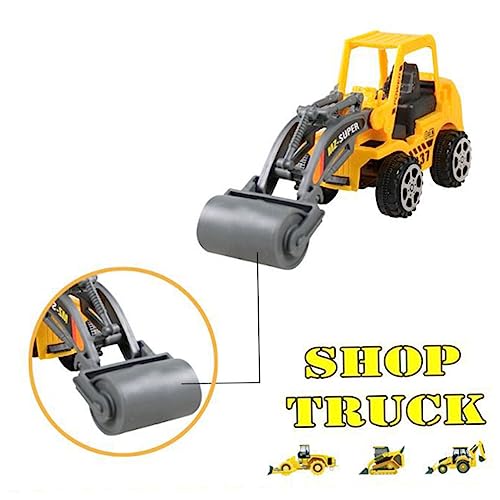 TOYANDONA 10 Stück Teiliges Mini Baufahrzeug für Lustige Spielzeuge aus Kunststoff Gelber Bagger und LKW Lernspielzeug für Kreatives und Frühe Entwicklung von TOYANDONA