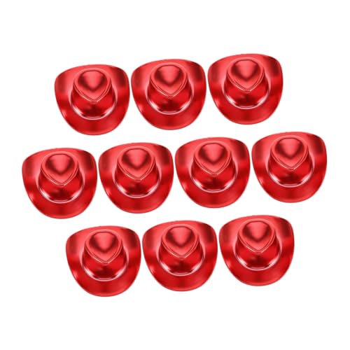 TOYANDONA 10 Stück Teiliges Mini Cowboy Hüte aus Kleine Western Cowgirl Hüte für DIY Bastelprojekte Puppenzubehör und Getränke Dekoration Langlebig und Vielseitig Einsetzbar von TOYANDONA