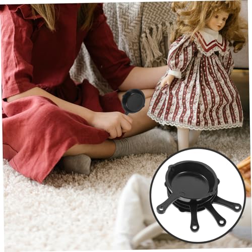 TOYANDONA 10 Stück Teiliges Mini Pfannen Kunststoff Modellpfannen Miniatur Küchenzubehör Leicht Beweglich Lebensmittelecht für Puppenhaus Dekoration DIY Kreative Kochgeschirr von TOYANDONA