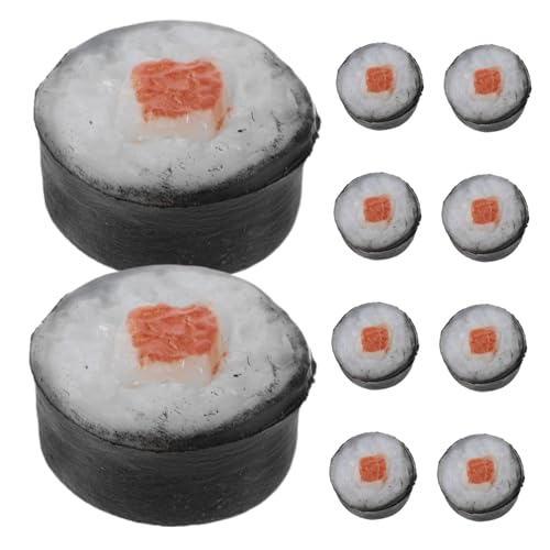 TOYANDONA 10 Stück Teiliges Mini Sushi Spielset mit Realistischen Onigiri Lebensnahe Japanische Reisbällchen Kreatives DIY Bastelset für Fördert Feinmotorik und Fantasievolles Lernen von TOYANDONA