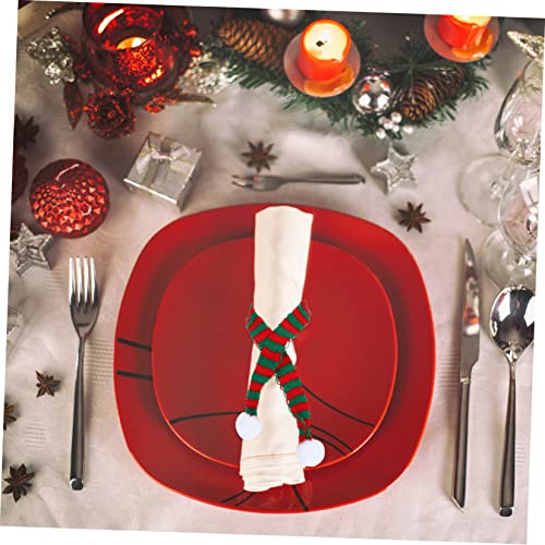 TOYANDONA 10 Stück Teiliges Mini Weihnachtsmützen aus Wolle mit Passendem Schal Kreative Flaschenhüllen für Weinflaschen Deko Handgefertigte DIY Bastelmaterialien für Festliche von TOYANDONA