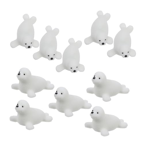TOYANDONA 10 Stück Teiliges Miniatur Harz Meerestiere Figuren Realistische Polartier Mini Resin Figuren für Mikro Landschaften DIY Garten Aquarium Terrarium und Schreibtischdekoration von TOYANDONA