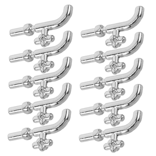 TOYANDONA 10 Stück Teiliges Miniatur Wasserhahn Kunststoff DIY Puppenhaus Küchen und Badezimmer Zubehör Detailgetreuer Einhebel Wasserhahn als Fotorequisite Kreativen Basteln von TOYANDONA