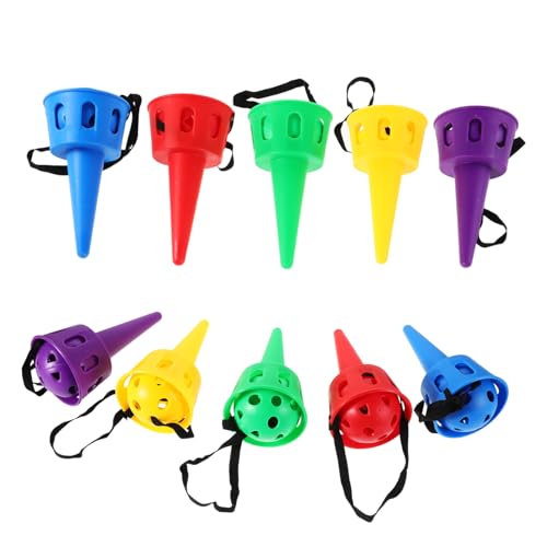 TOYANDONA 10 Stück Teiliges Outdoor Fangspielset aus Kunststoff Buntes Wurf und Fangspiel für Fördert Hand Auge Koordination und Reaktionsfähigkeit für Garten Strand und Familienspaß von TOYANDONA