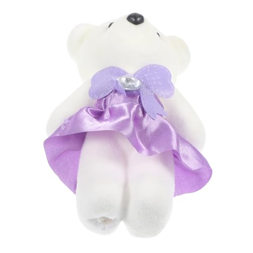 TOYANDONA 10 Stück Teiliges Plüschbär Deko Niedliche Kleine Stofftier Bären Vielseitige Hochzeit Auto und Blumenstraußdekoration Weiche Tragbare Kuscheltier Puppen für und von TOYANDONA
