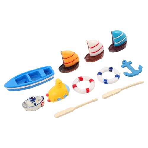 TOYANDONA 10 Stück Teiliges Set Miniaturstrand Zubehör aus Resin Segelboot Rettungsring Figuren für DIY Mediterrane Mikro Landschaft und Puppenhausdekorationen TOYANDONA 10 Stück Teiliges Set Miniaturstrand Zubehör aus Resin Segelboot Rettungsring Figuren für DIY Mediterrane Mikro Landschaft und Puppenhausdekorationen von TOYANDONA