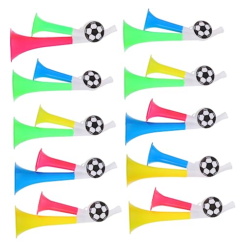 TOYANDONA 10 Stück Teiliges Stadion Air Horn Laute Hand Tröten für Fußballfans Lebendige Fanfare für Sport und Partyveranstaltungen Gemischt Energiegeladene von TOYANDONA