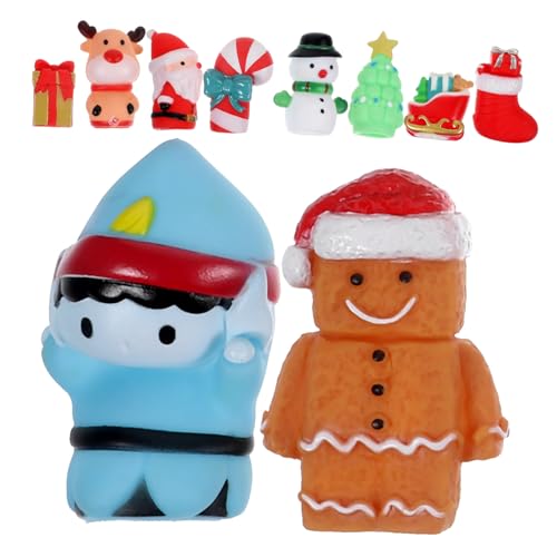 TOYANDONA 10 Stück Teiliges Weihnachts Fingerpuppenspielzeug Bunte Cartoon Schneemann und Santa Figuren Interaktives für Vorschule und Familienzeit Pädagogisch für Kreatives Rollenspiel von TOYANDONA