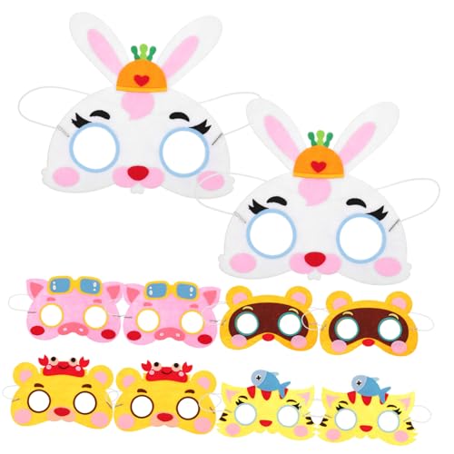 TOYANDONA 10 Stück Tiergesicht Halbmasken Cartoon Leichte Partygesichtsmasken mit Elastischem Band für Karneval Halloween Kostüm Zubehör TOYANDONA 10 Stück Tiergesicht Halbmasken Cartoon Leichte Partygesichtsmasken mit Elastischem Band für Karneval Halloween Kostüm Zubehör von TOYANDONA