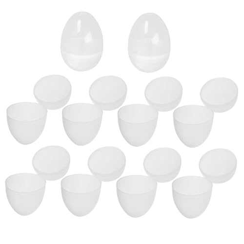 TOYANDONA 10 Stück Transparente Kunststoff Ostereier zum Befüllen DIY Malerei Ostereier für Kreative Ostern Dekorationen und Partybedarf für Festliche Gestaltungen von TOYANDONA