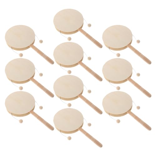 TOYANDONA 10 Stück Unbemalte Holzspielzeuge für DIY Kunstprojekte Kreative Musikinstrumente für Vorschulkinder und Familienaktivitäten TOYANDONA 10 Stück Unbemalte Holzspielzeuge für DIY Kunstprojekte Kreative Musikinstrumente für Vorschulkinder und Familienaktivitäten von TOYANDONA