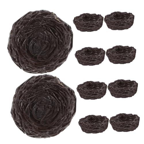 TOYANDONA Harz Handgemachte Vogel Nest 10 Stücke Modell Mini Ornamente Für Frühling Wohnkultur Dekorative Ostern Eier von TOYANDONA
