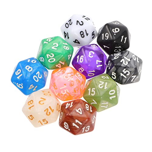 TOYANDONA 10 Stück Würfelspiel Board Games brettspiele Gesellschaftsspiel настольная игра brettspielr dice Set bunt mehrseitige groß einseitig Party -Stütze wie von TOYANDONA